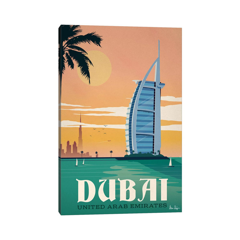 Dubai - Painting on Canvas, 20.32 cm H x 30.48 cm W, Wrapped Canvas