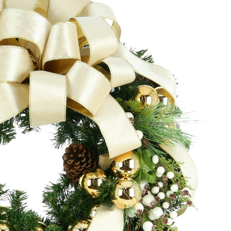 Decorated Pine Holiday Wreath