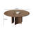 Retro Nut-brown Round Solid Wood Writing Desk