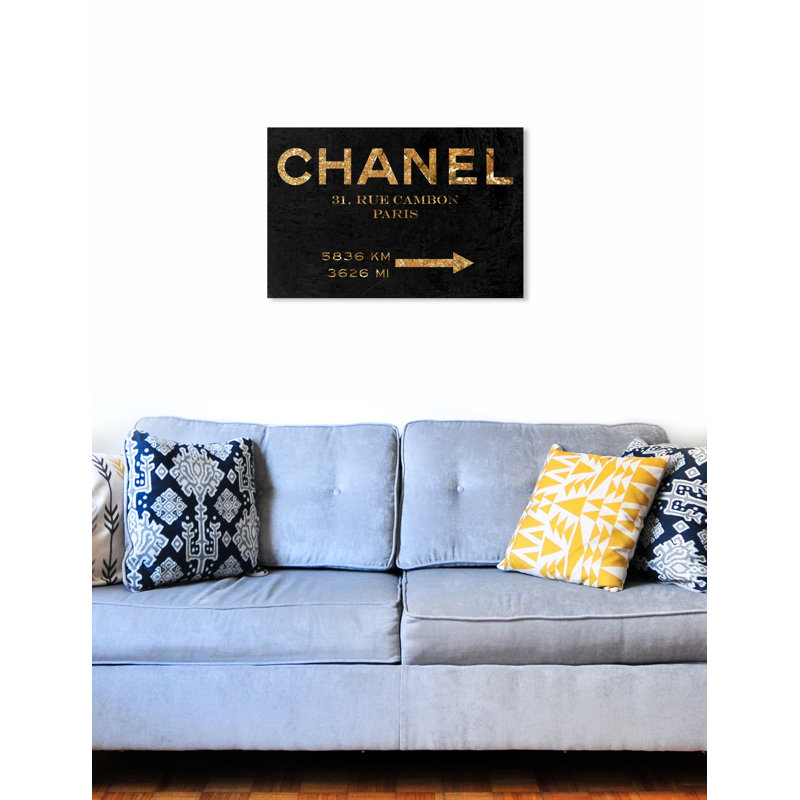 Couture, panneau de signalisation «Night», impression sur toile tendue, H 20 po x l 30 po, Toile tendue