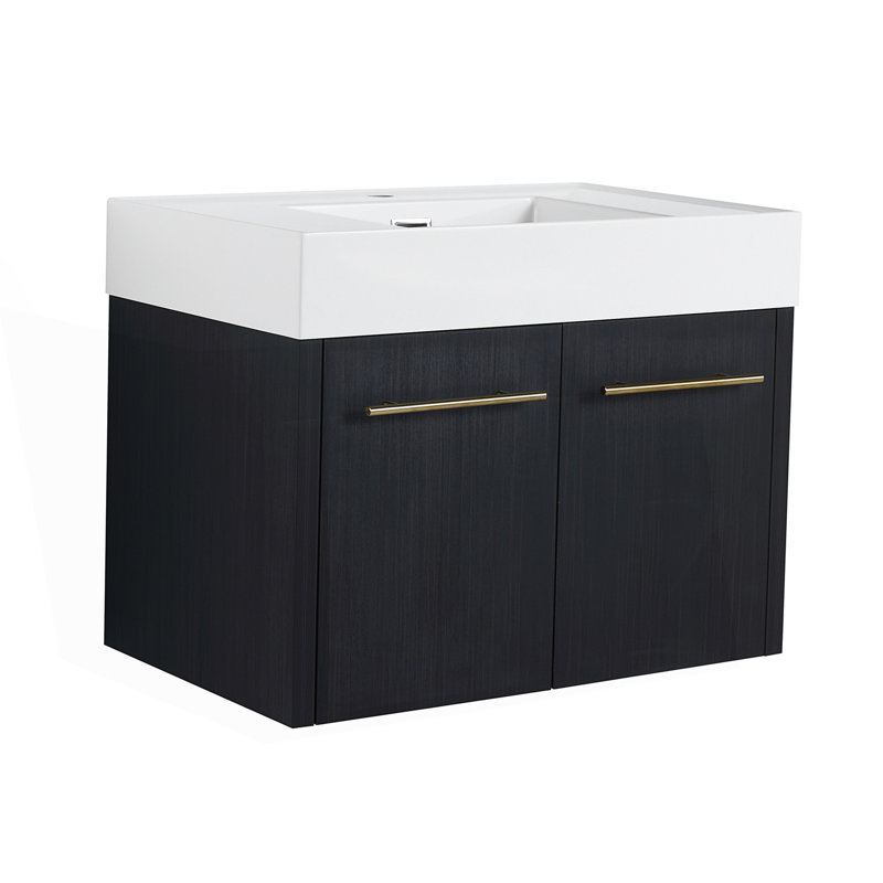 Wall-Mounted Bathroom Vanity With Sink