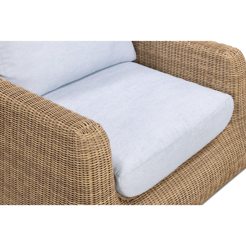 Fauteuil d'appoint d'extérieur bleu clair Dana, Blue