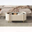 Banc rembourré avec rangement moderne et spacieux avec compartiment caché spacieux, parfait pour les chambres à coucher et les vestibules, beige-131685645-131685647