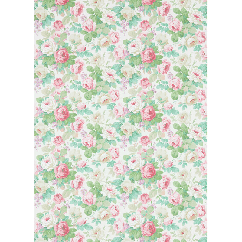 Chelsea Wallpaper, Pink/Celadon