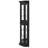 Lighted Corner Curio Cabinet - Glass Display Shelf With Tempered Glass Doors, Adjustable Shelving, And Included Bead Bulb - Ideal Bar Cabinet For Home Decor- BLACK