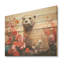 Loutre ludique en fleurs II - loutre sur bois-73076129