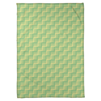 Couverture polaire à rayures classic basketweave