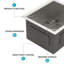 Évier de cuisine encastrable 13 po - 13 po x 15 po x 9 po - Évier de cuisine en acier inoxydable encastrable à profondeur unique de calibre 16 de 9 po
