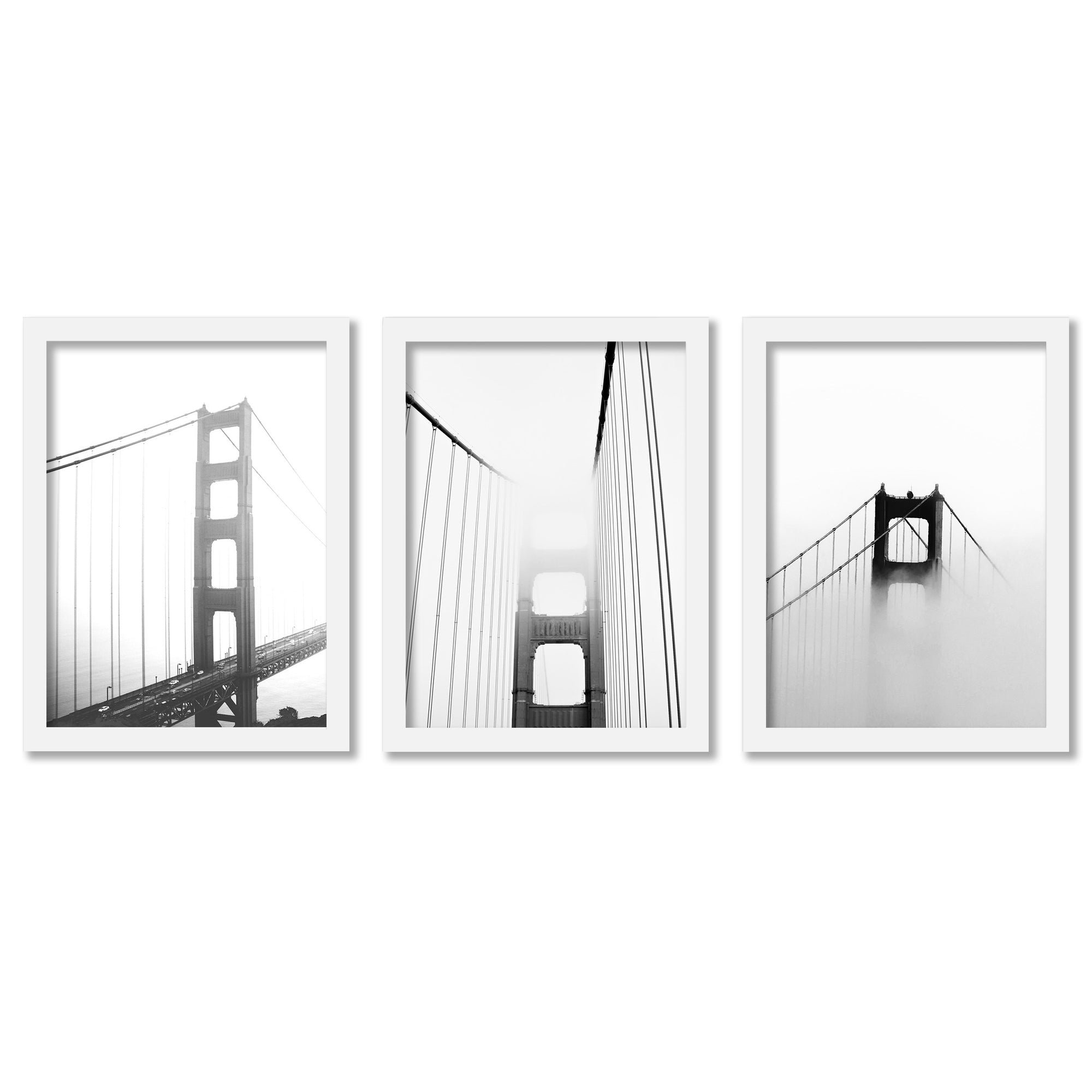 Americanflat Architecture (set Of 3) Triptych Wall Art Brooklyn