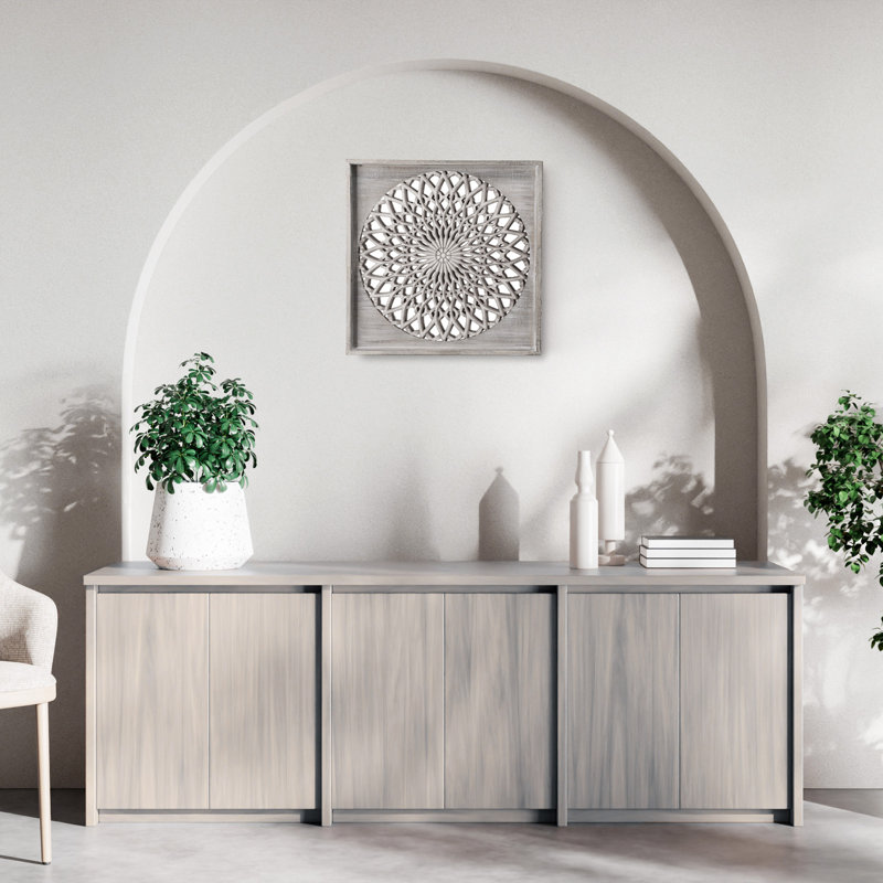 Accent Wall Mirror, Gray