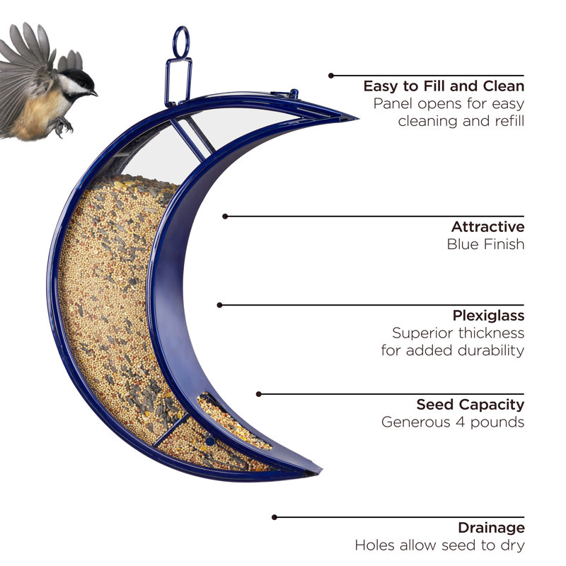 Mangeoire pour oiseaux Caeran, Bleu