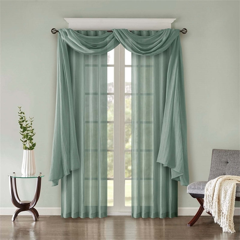 Panka Curtain Pair, Aqua, 42" W x 95" L