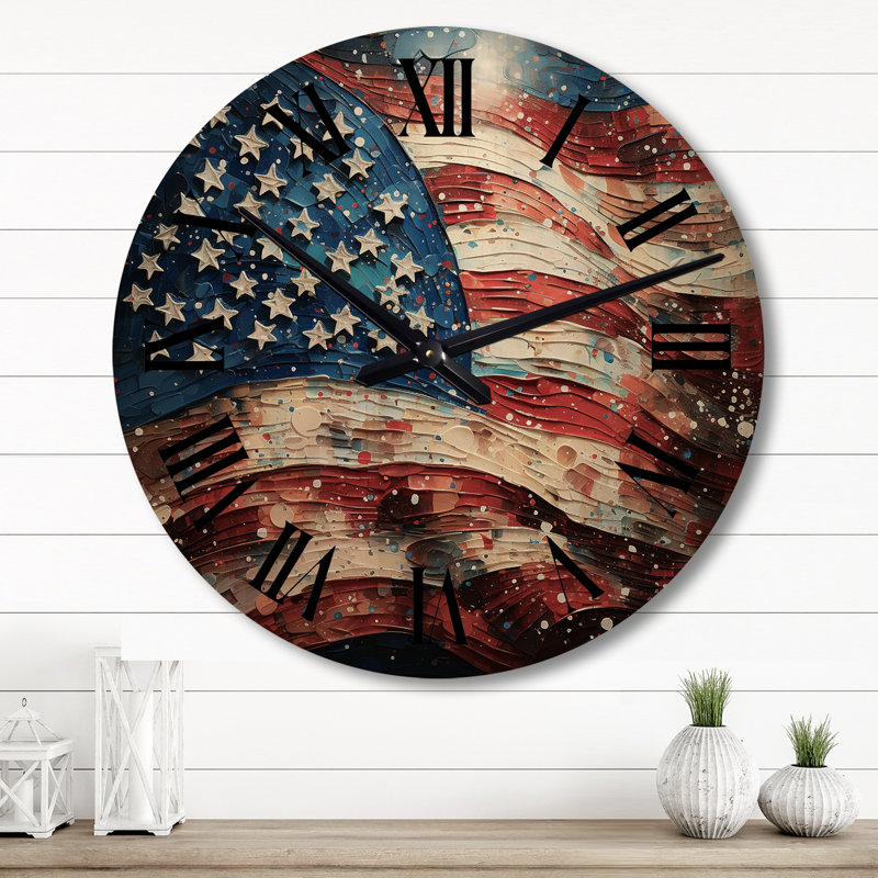 Horloge murale en bois massif Antiqua, Grand