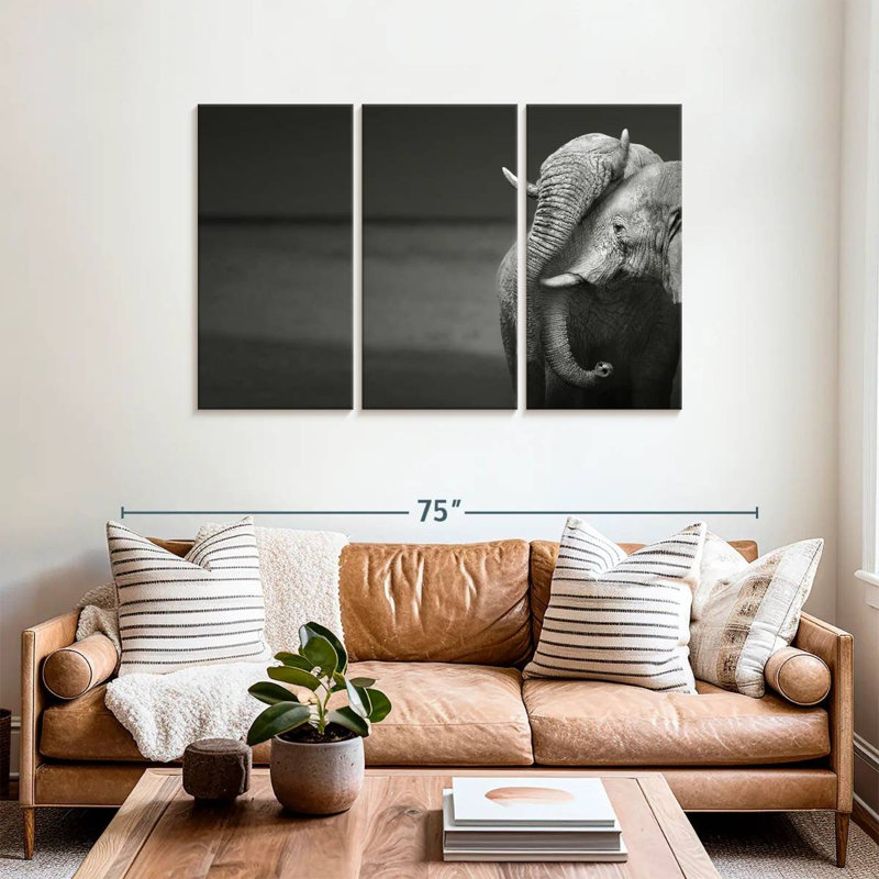 Brampt Elephants Love, 36" H x 57" W