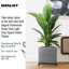 Indoor Square Planter, Indoor Plant Pot Stand for Indoor Plants, Slate Effect Square Plant Pot, Flower Pot on Metal Stand-93635338-93635339