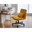Chaise de bureau jaune avec accoudoirs croisés en lin jaune - polyvalente pour une utilisation à l'intérieur, réglable en hauteur, pivotant sur 360 ° et avec fonction d'inclinaison-1519085853-1519085852