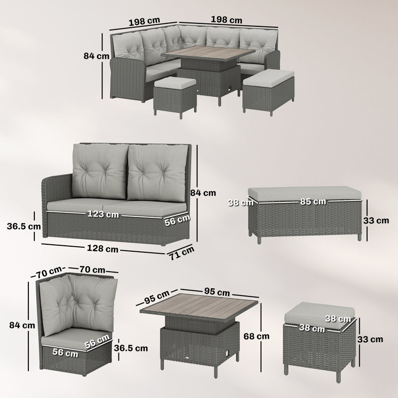 Rattan Sofa Set