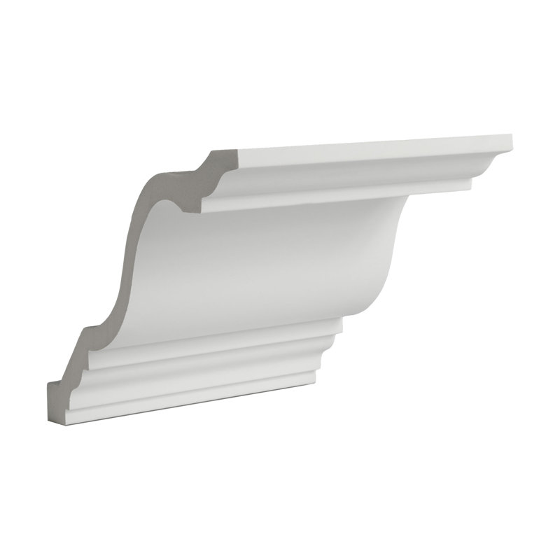 7-7/8 in White Polyurethane Crown Moulding Sample