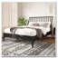 Grand lit plateforme en bois de bambou massif avec tête de lit haute de 46,5 po-1126133867-1126133865