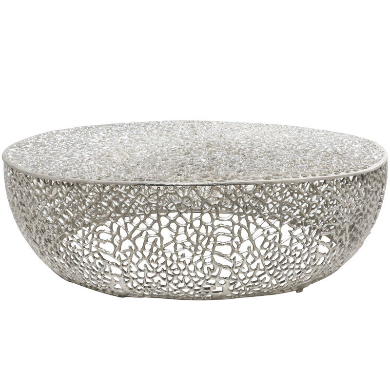 Table basse de salon Dunia, Argent argent
