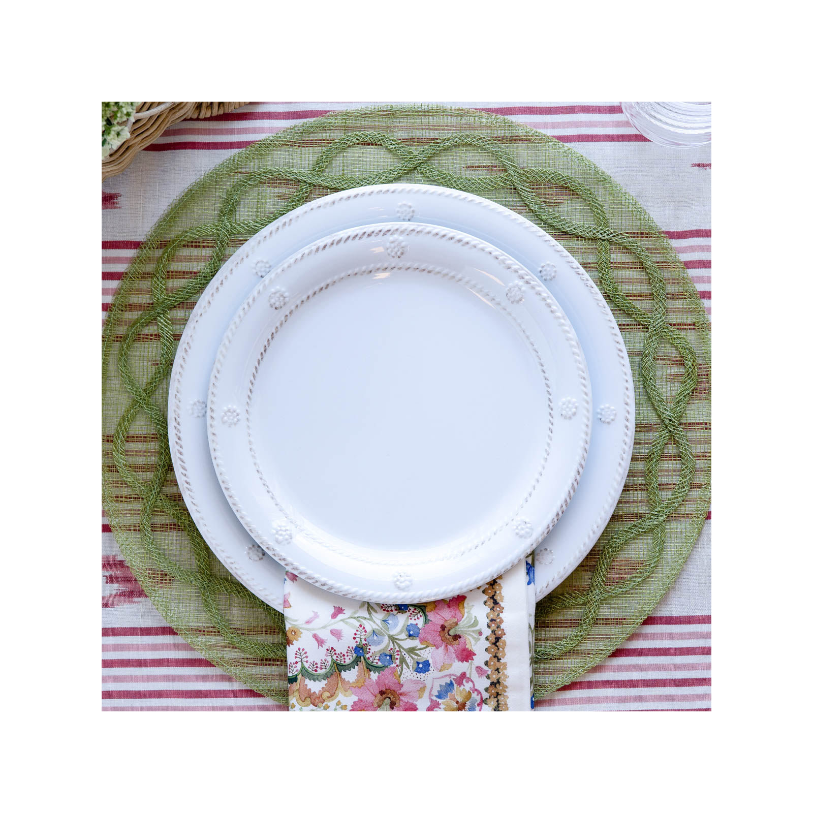 Juliska Berry & Thread Melamine Dinner Plate, Whitewash