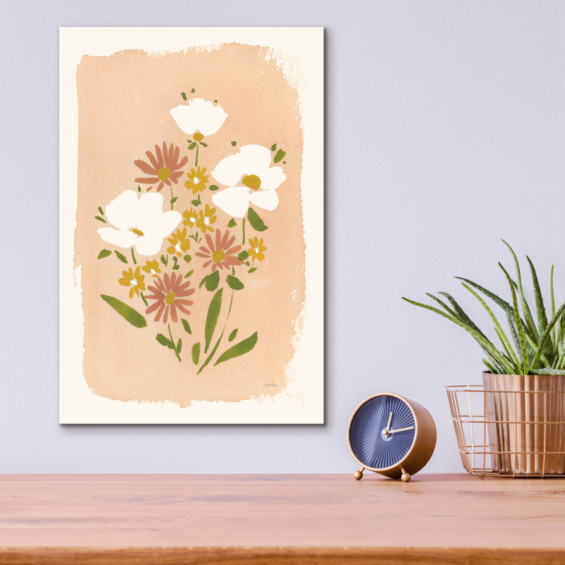 Art mural en verre Meadow Treasures 1 'par Katrina Pete, H 16 po x l 12 po x P 0,13 po