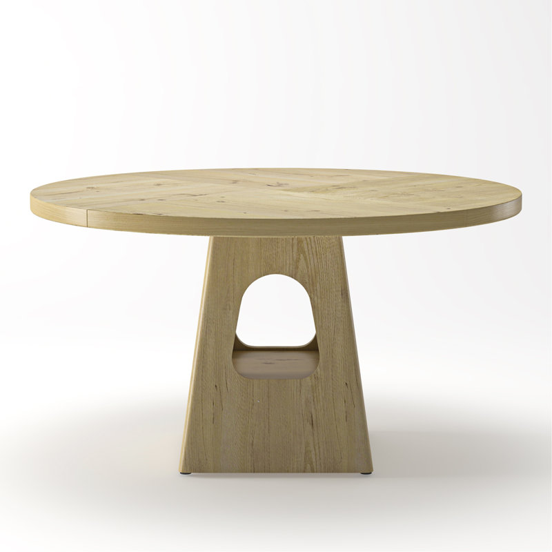 Round Dining Table for 4-6 Person, Natural