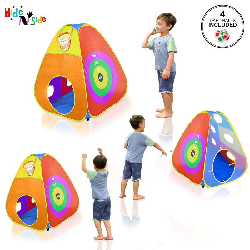 Vibrant Multi-Color Alloy Steel Kids Play Tent and Tunnel Set