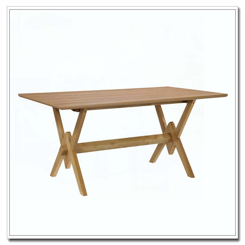 Table de salle à manger en bois, Naturel, Naturel