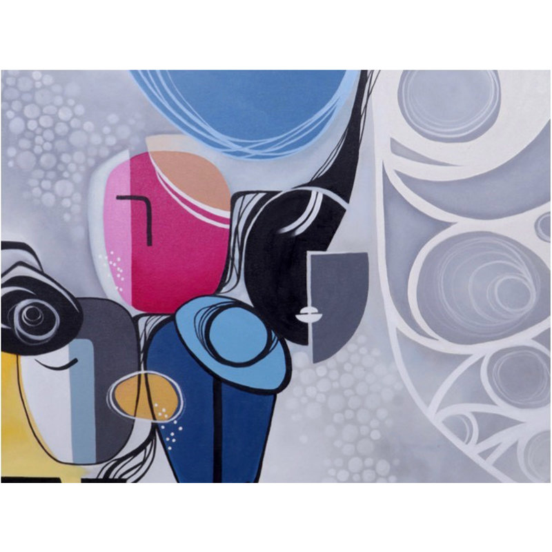 Jamboree | Huile sur toile | Décoration murale | Par Pooja Agarwal