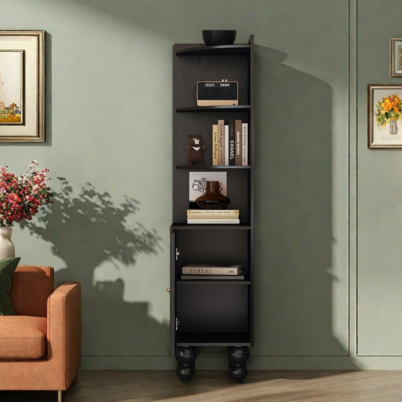 Modern simple fun storage corner bookcase.