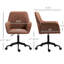 Siège de bureau brun, dossier moyen, hauteur réglable, rembourrage en microfibre, option pratique de sièges confortables avec rembourrage,