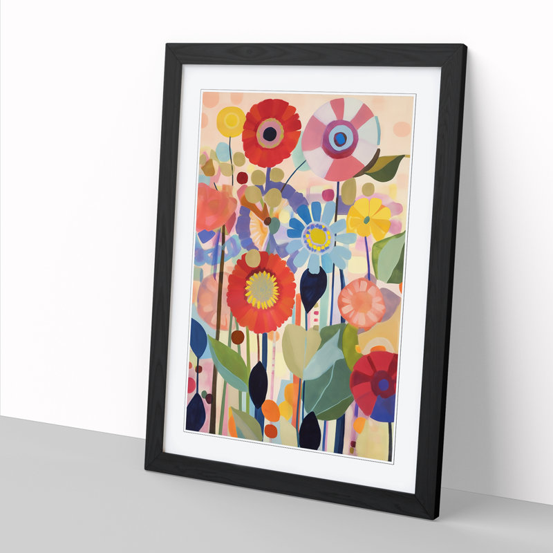 Orphism Flowers Vol.9 1 Piece Wall Art, 46cm H x 34cm W x 2cm D, Walnut