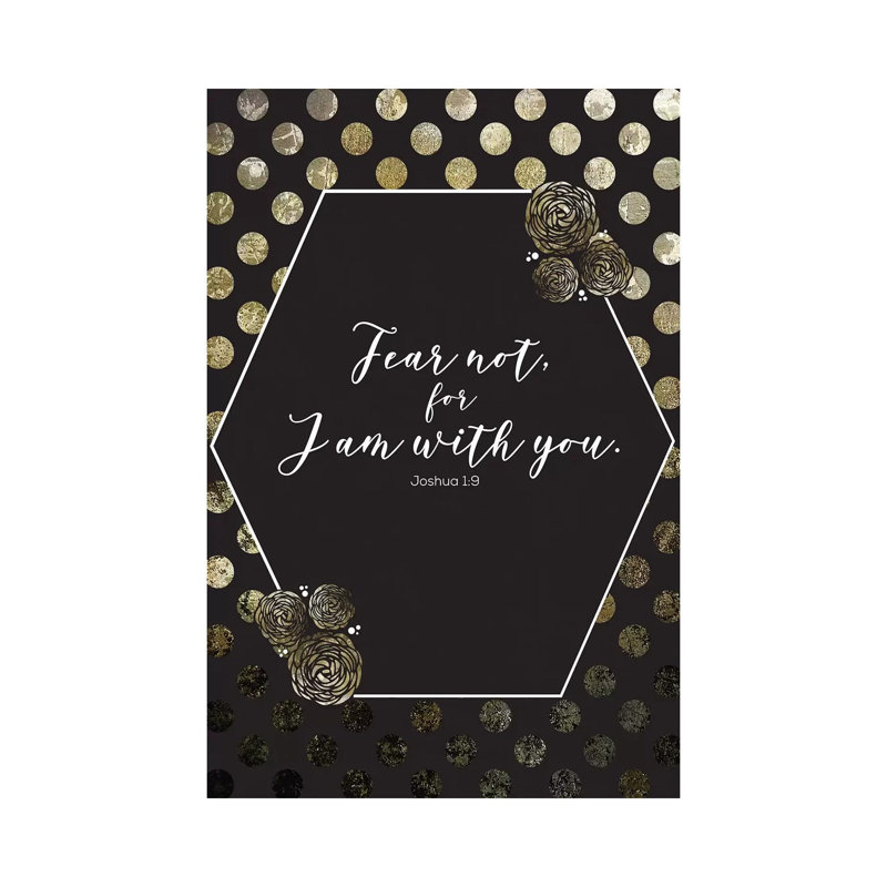 Gold Foil Scripture 2 by Melody Hogan - Wrapped Canvas Gallery-Wrapped Canvas Giclée, 20.32 cm H x 30.48 cm W