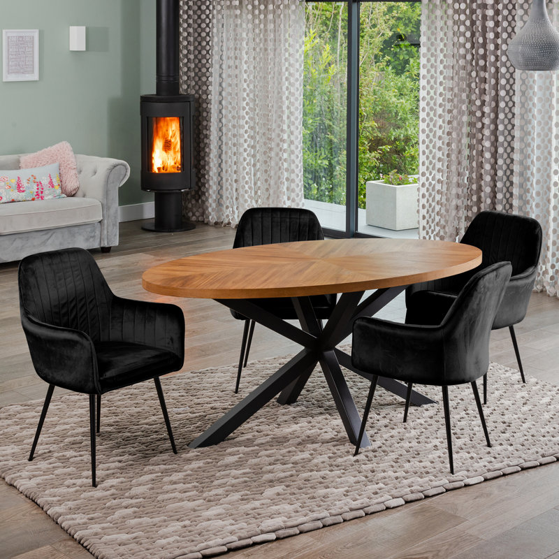 Soderquist 4 - Person Dining Set, Black