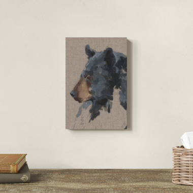 Stupell Industries Funny Grizzly Bear Wearing Glasses On Canvas by Karen Smith Print