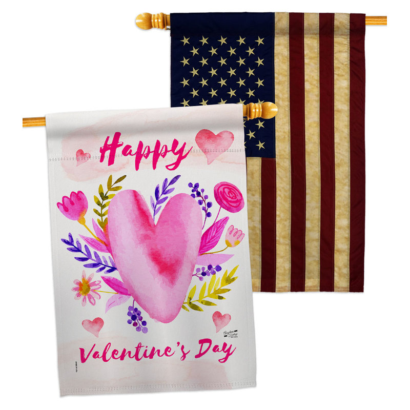 Drapeau de maison à 2 côtés en polyester / mélange de polyester 40 x 28 po