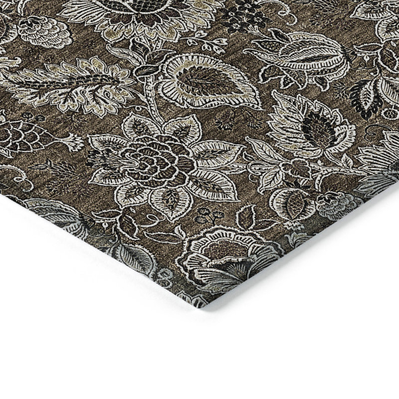 Tapis intérieur / extérieur Flitwick avec envers antidérapant, Rectangle 1 pi 8 po x 2 pi 6 po