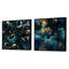 Haringe - Ensemble de 2 collages carrés abstraits-101846378-101846379