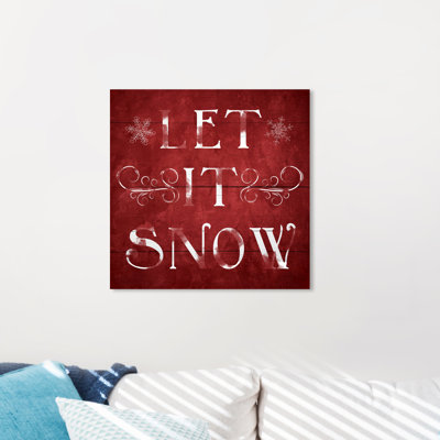 «Holiday and Seasonal Let It Snow Holiday», reproduction d'art textuel sur toile tendue