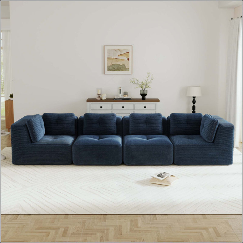 Canapé modulaire Boneless, Bleu