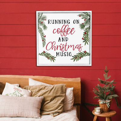 «Coffee & Christmas Music», giclée encadrée par Dogwood