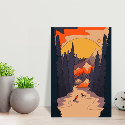 Contemporary Art Abstract Contemporary Forest Landscape Wall Art 1 Piece Wrapped Canvas Wall Art