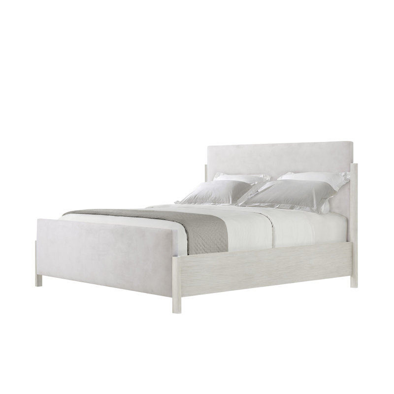 Urbane Upholstered Bed, White/Sundew
