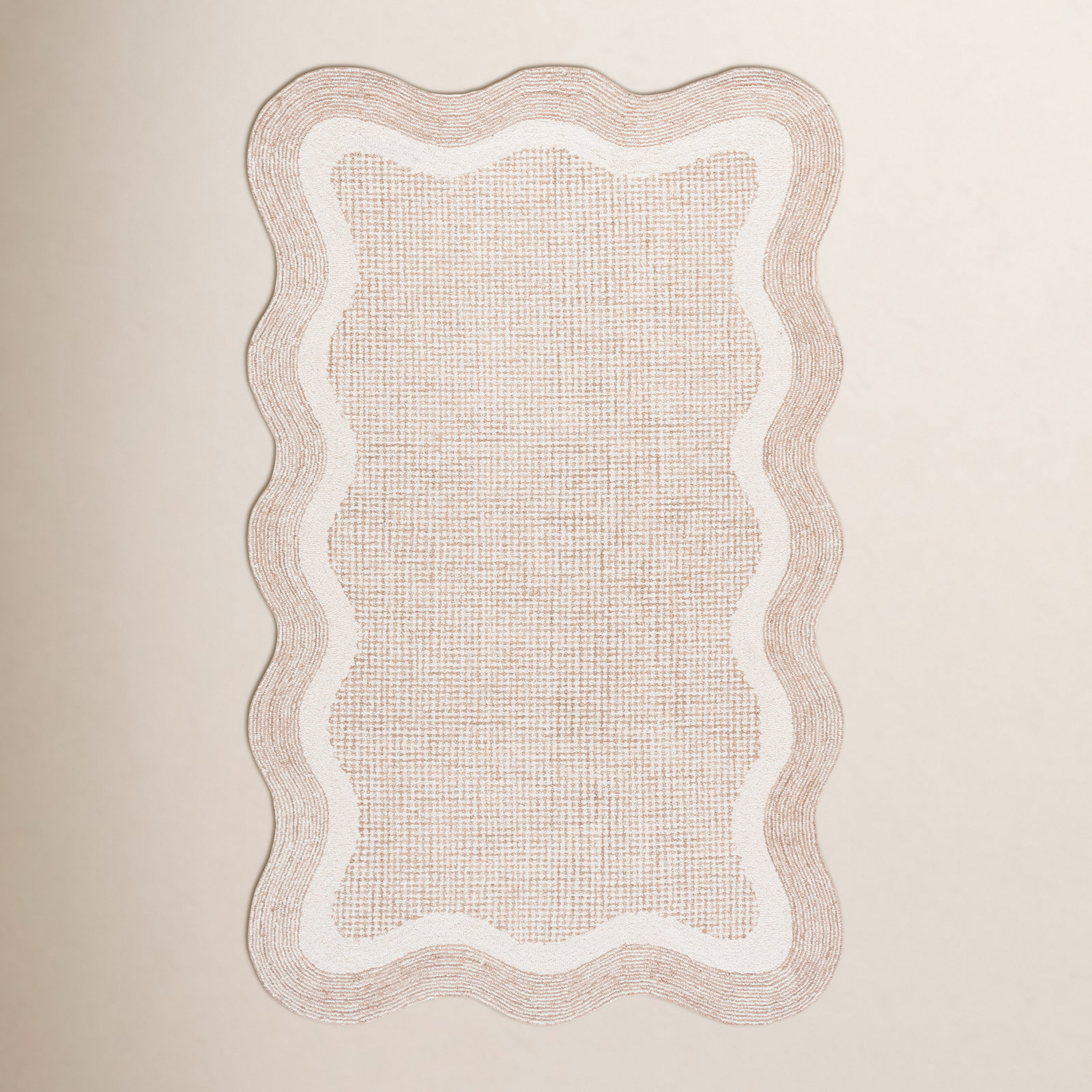 Hand-Tufted Geometric Wool Rug, Rectangle 5' x 8'