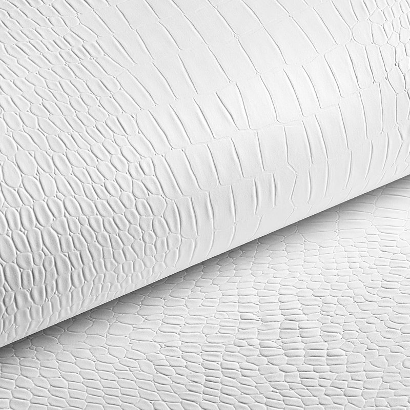 Papier peint adhésif texturé crocodile blanc