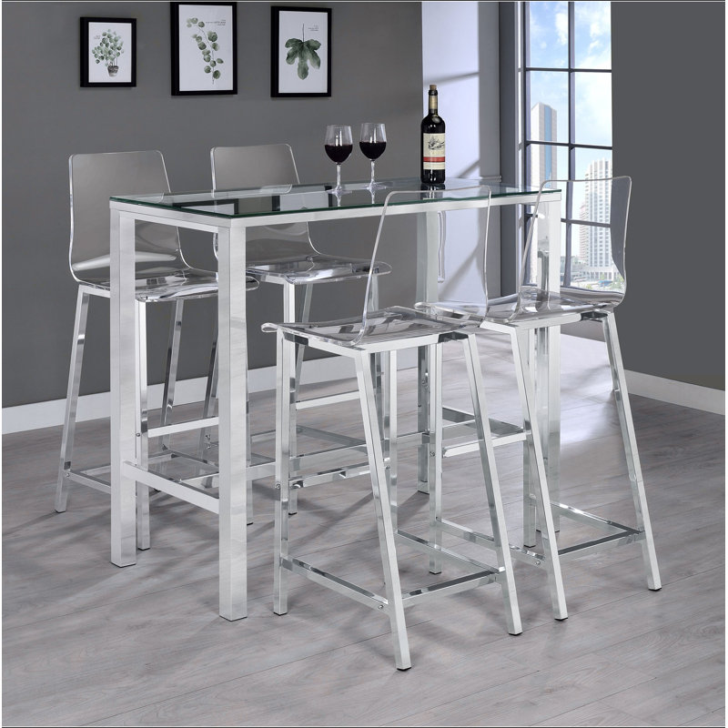 Tommy Chrome 47-inch Bar Table