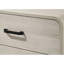 Table de chevet à deux tiroirs blanc antique avec touche contemporaine, bords arrondis, fonction de rangement de chambre à coucher, l 26 po x P 15,8 po H 22 po