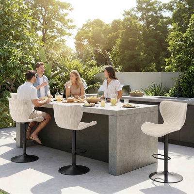 Outdoor Waterproof Textilene Swivel Bar Chair