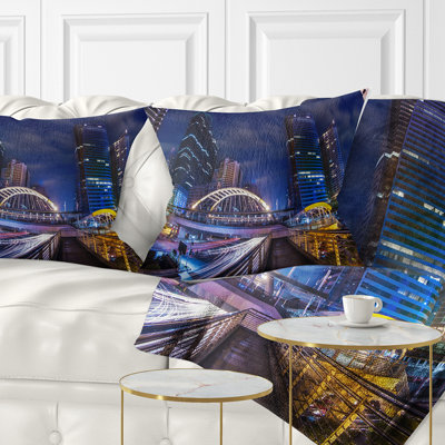 Modern Bridge Cityscape - Coussin imprimé Cityscape